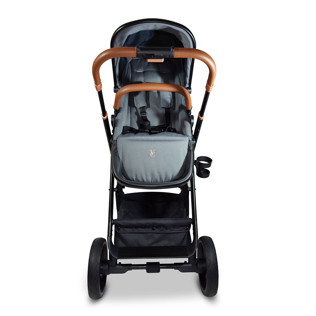 Front view of Venice Child Ventura Single to Double Sit-and-Stand Stroller in -- Color_Shadow