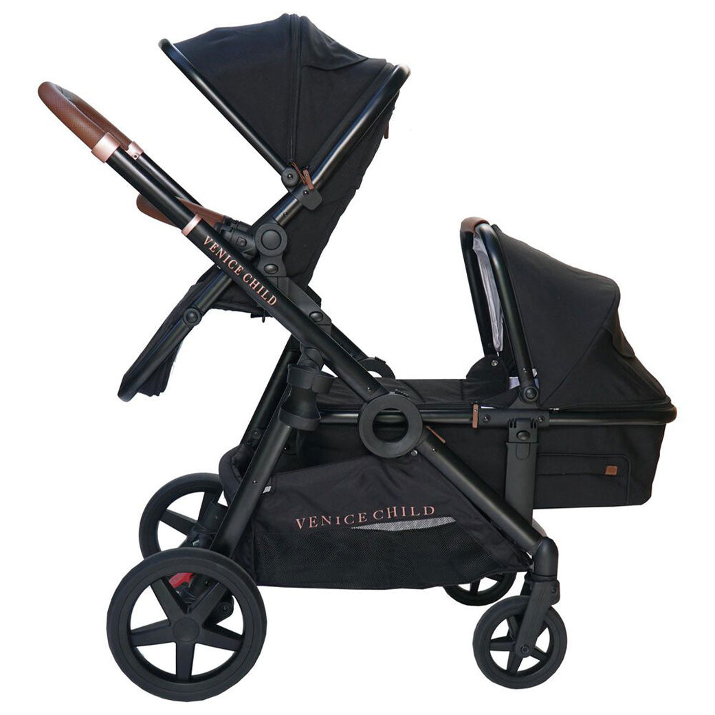 Venice Child Ventura Stroller Stand-Alone Bassinet on chassis with seat in -- Color_Midnight