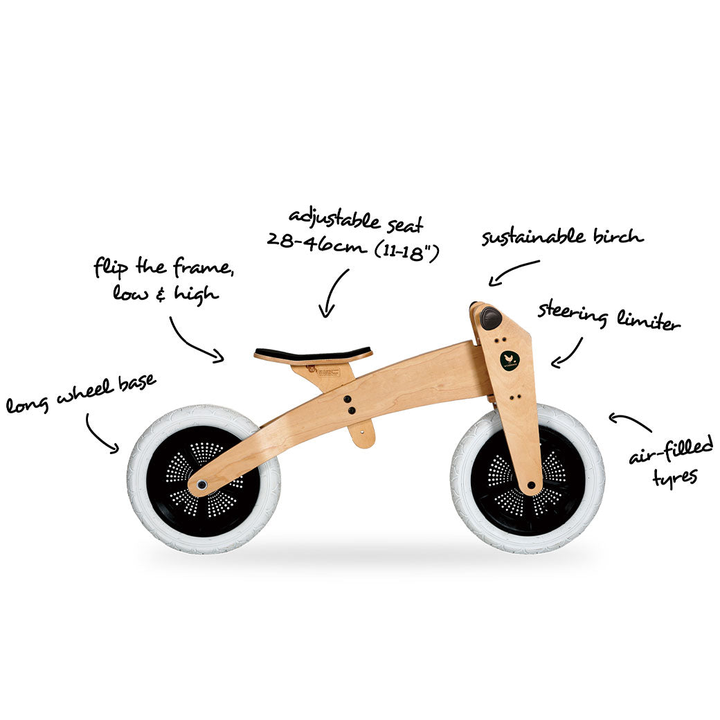 Features of Wishbone 3-in-1 Bike in -- Color_Natural