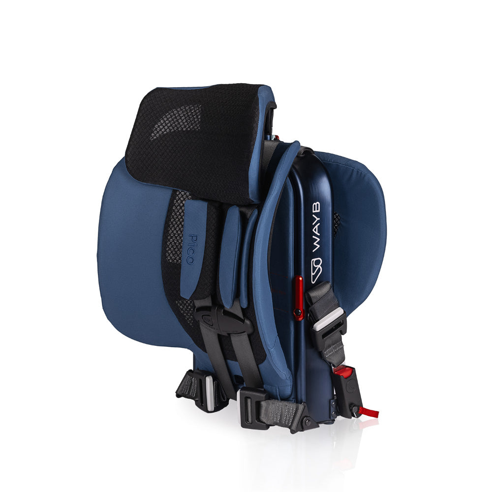 Folded view of WAYB Pico Car Seat in -- Color_Midnight Sky