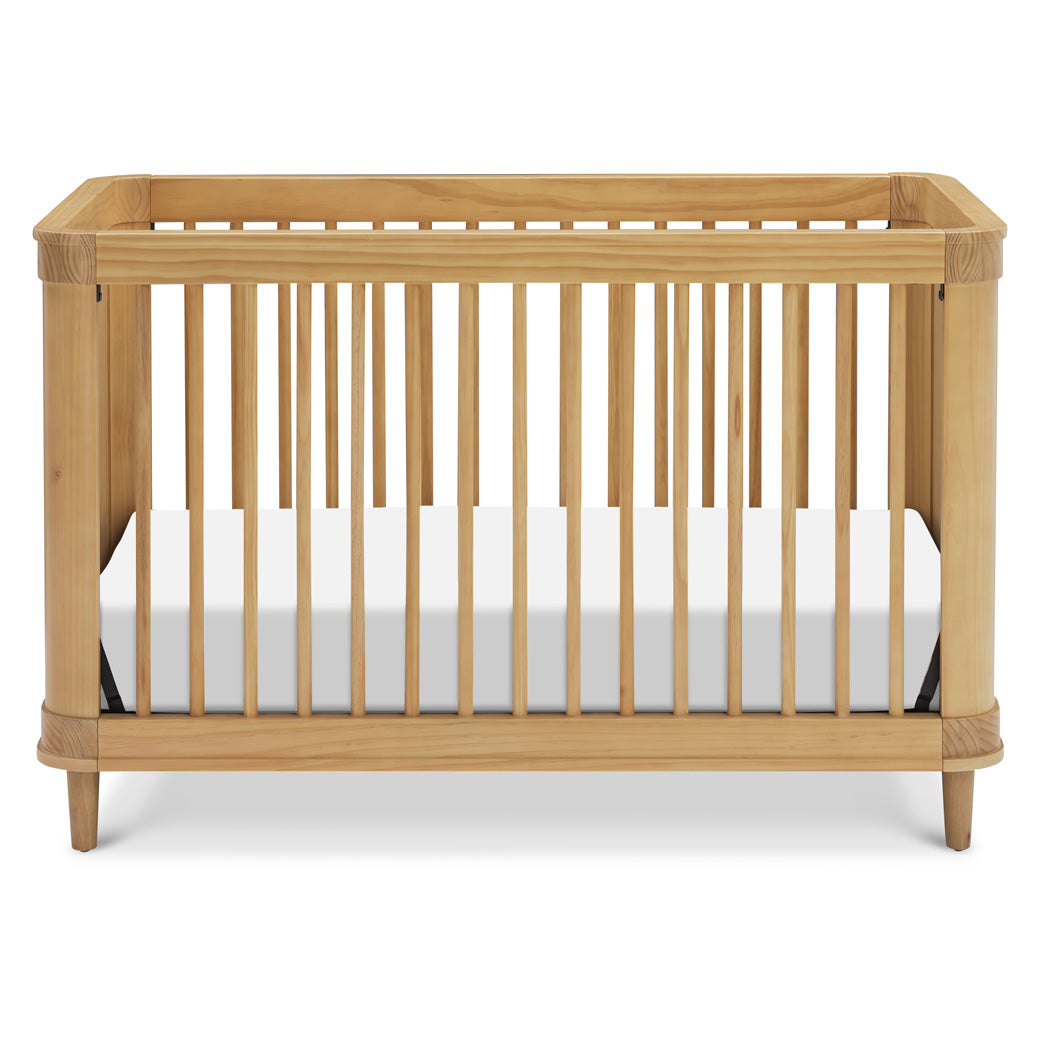 Front view of The Namesake Marin 3-in-1 Convertible Crib in -- Color_Honey/Honey Cane