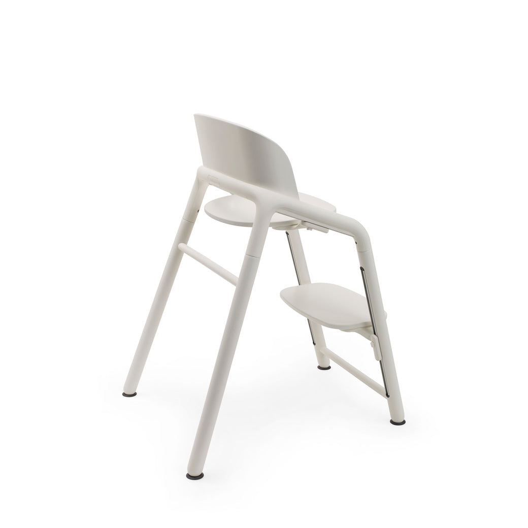 Side corner view of Bugaboo Giraffe High Chair in --Color_White