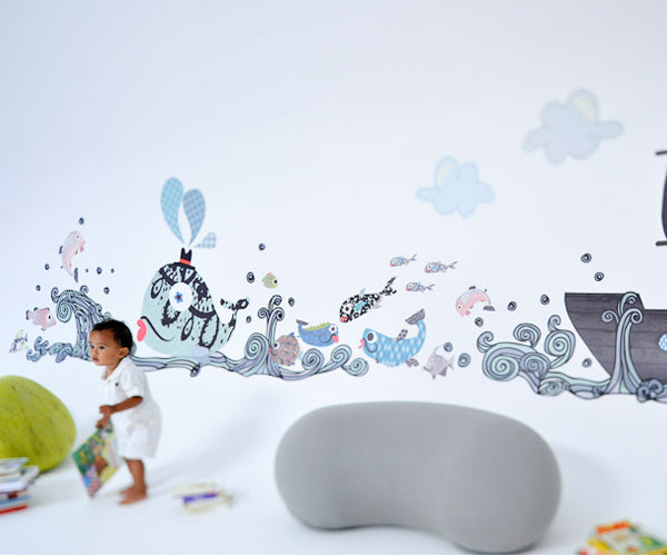 Fanciful Fishes Wall Stickers
