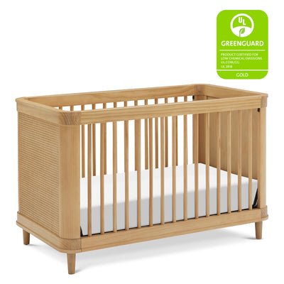 The Namesake Marin 3-in-1 Convertible Crib with GREENGUARD tag in -- Color_Honey/Honey Cane