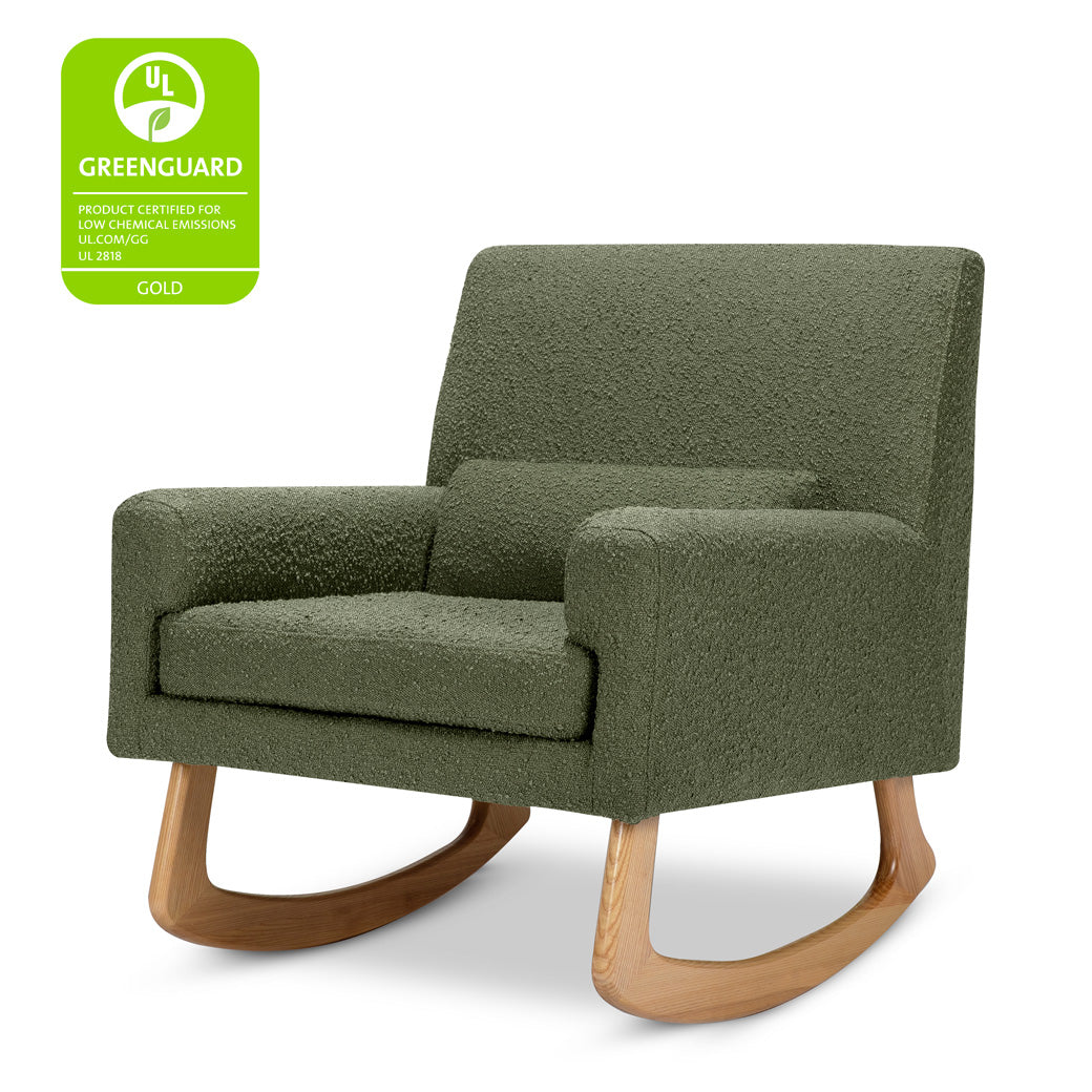 Nursery Works Sleepytime Rocker with GREENGUARD tag in -- Color_Olive Boucle with Light Legs