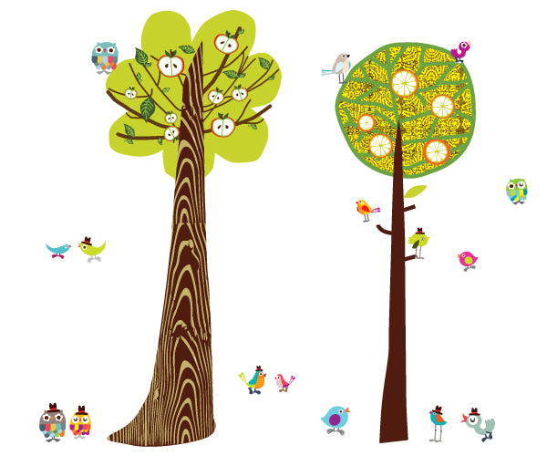 Where the Wild Things Grow Two Tall Trees Wall Stickers