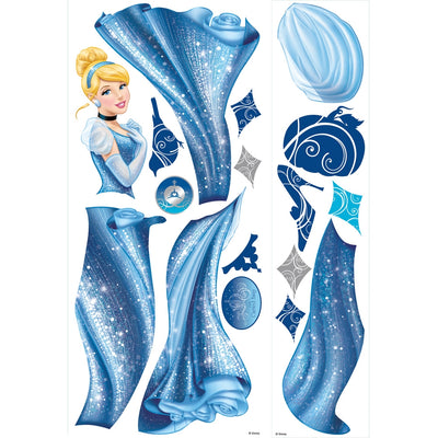 Cinderella Glamour Giant Wall Decal with Glitter