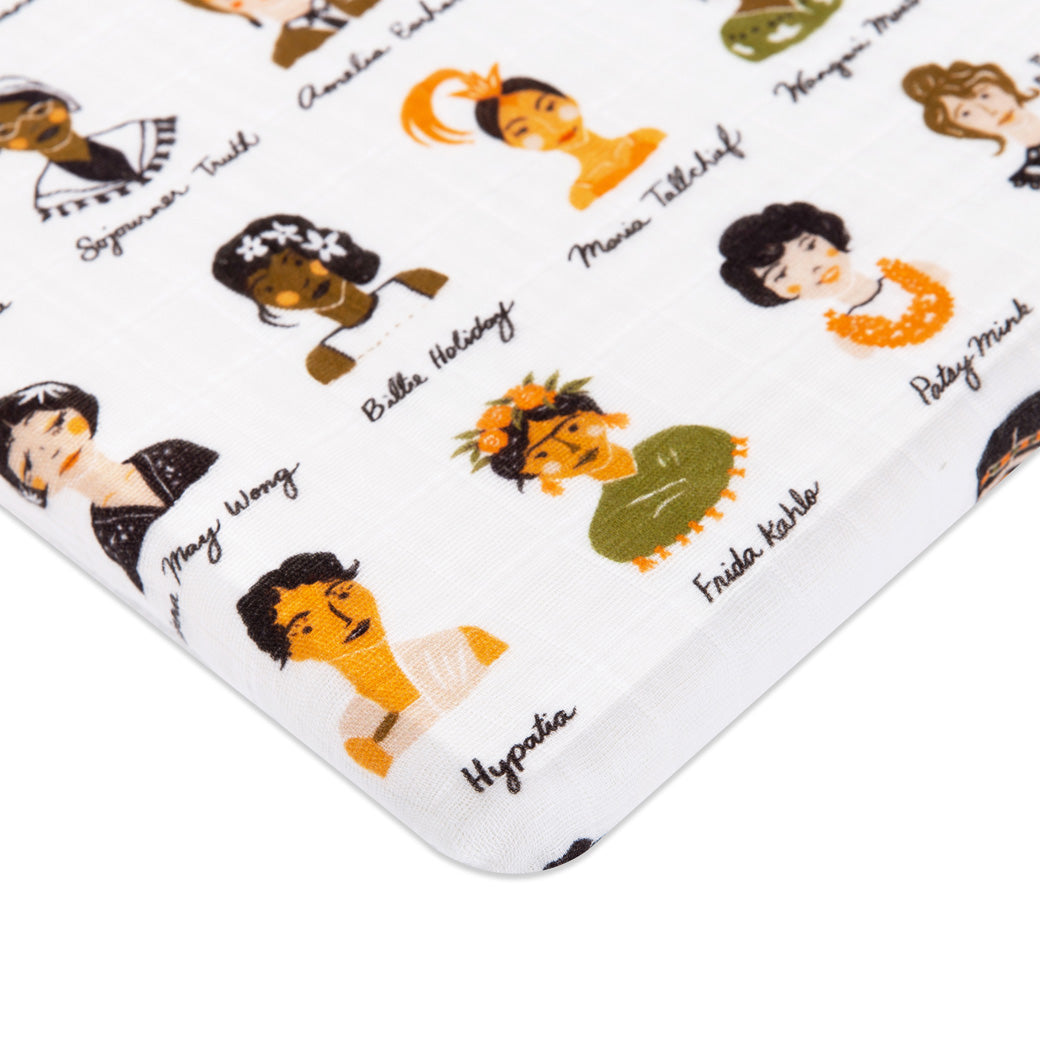 Babyletto All-Stages Bassinet Sheet In GOTS Certified Organic Muslin Cotton in -- Color_Women In History