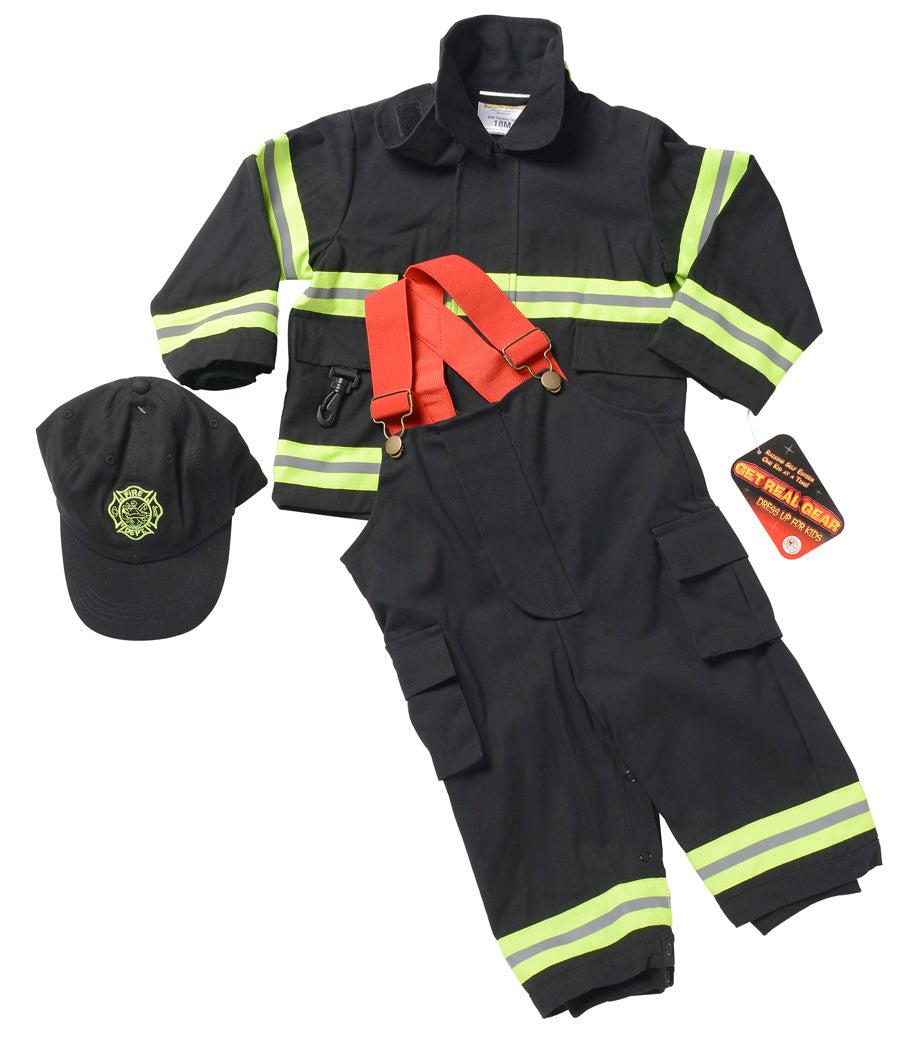 Aeromax Junior Firefighter Suit Black