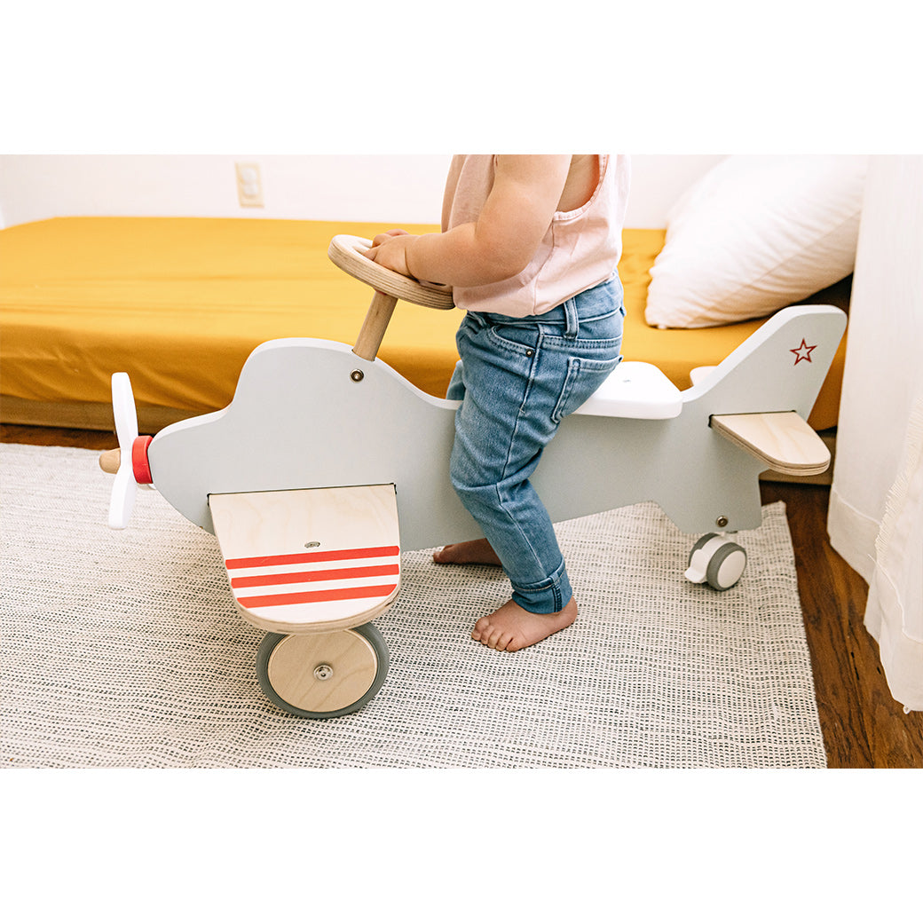 Wonder & Wise Airplane Rocker & Ride-on | Modern Nursery™
