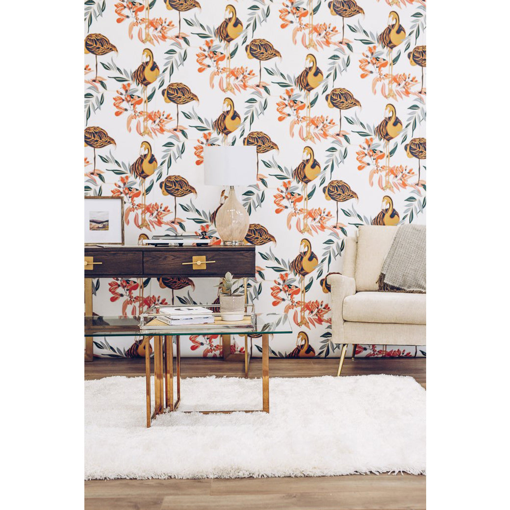 Pink Lady Flamingo Wallpaper