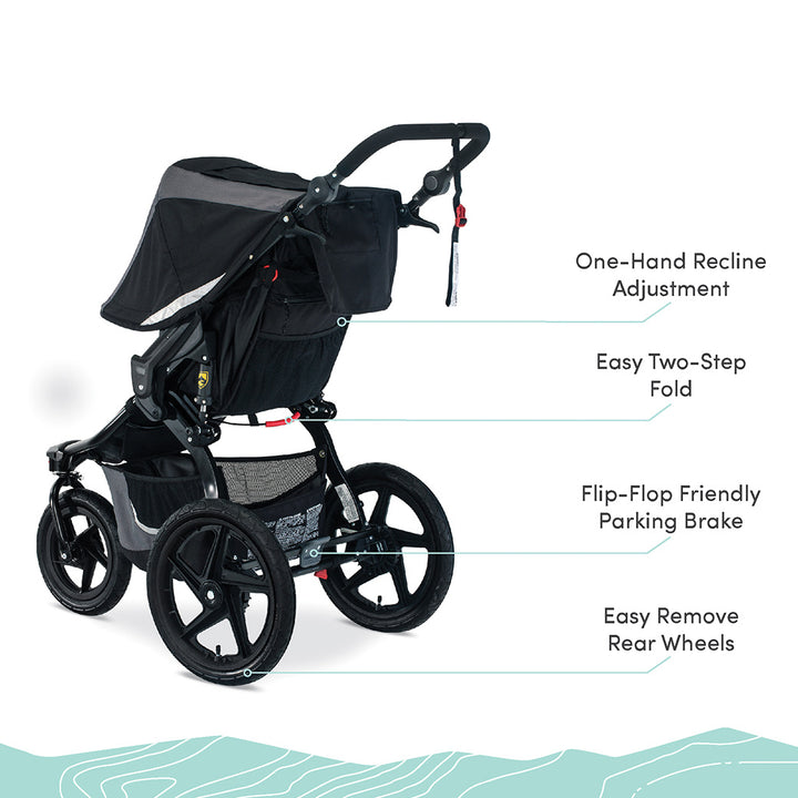 BOB Revolution Flex 3.0 Jogging Stroller, Graphite Black
