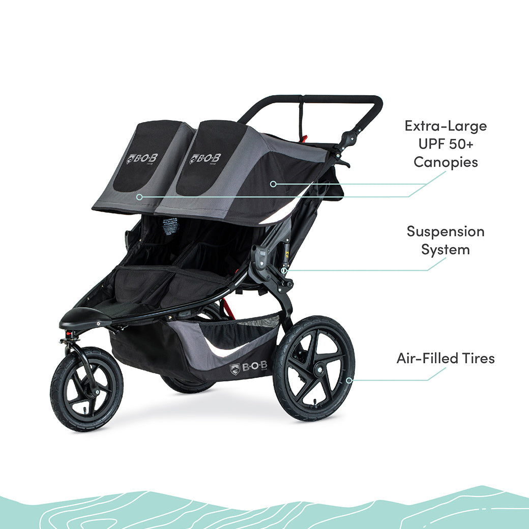 how to fold up a bob double stroller BOB Revolution Flex 3.0 Duallie Jogging Stroller