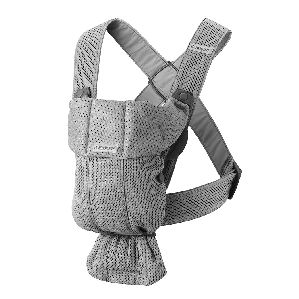 BABYBJÖRN Baby Carrier Mini with top part down in -- Color_Grey 3D Mesh