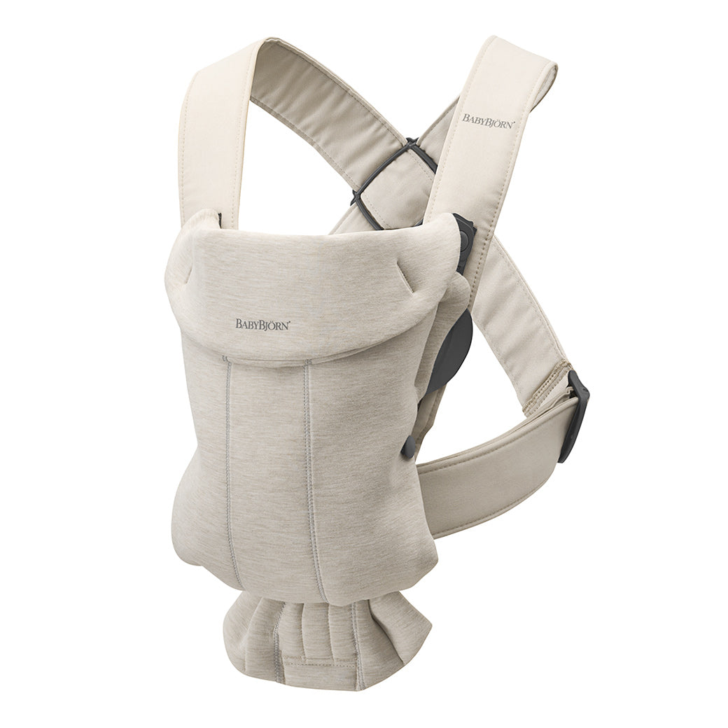 BABYBJÖRN Baby Carrier Mini with top part down in -- Color_Light Beige 3D Jersey