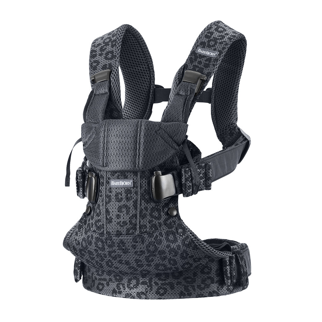 Babybjorn Baby Carrier One in -- Color_Anthracite Leopard 3D Mesh Air