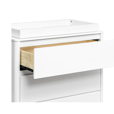 The Babbylletto Bento 3-Drawer Changer Dresser closeup of open drawer 