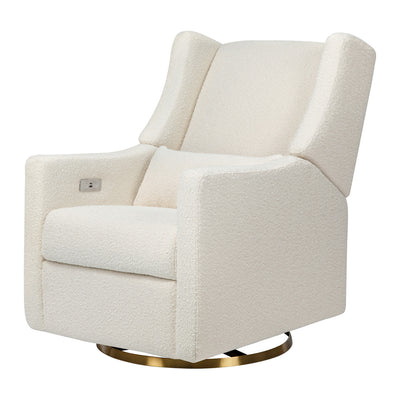 Babyletto Kiwi Glider Recliner in -- Color_Ivory Boucle with Gold Base