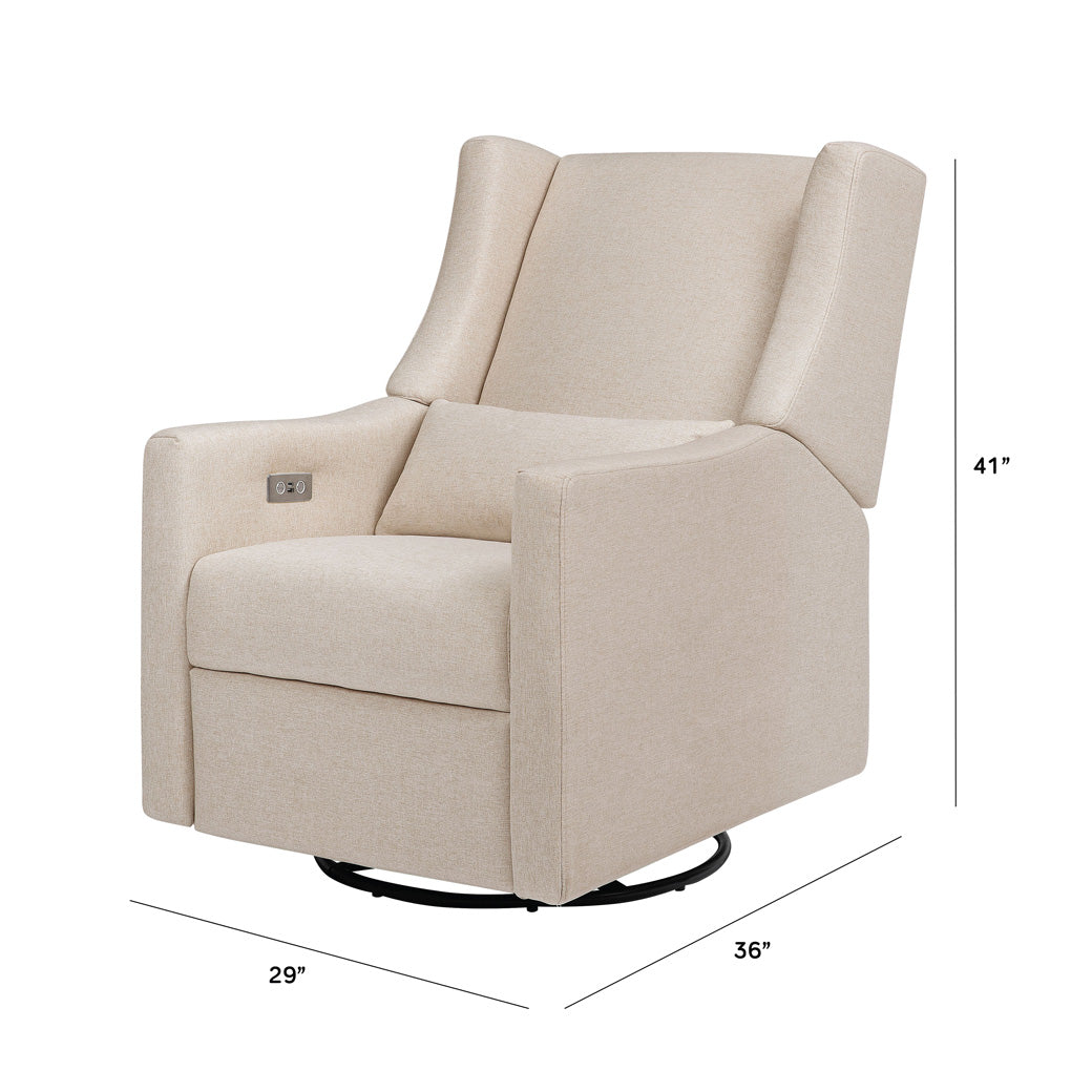 Dimensions of Babyletto Kiwi Glider Recliner in -- Color_Performance Beach Eco-Weave