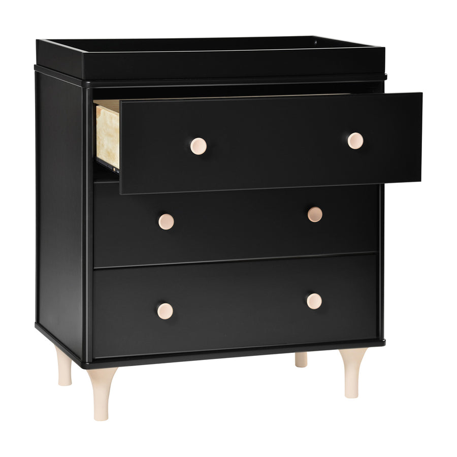 Babyletto Lolly 3-Drawer Changer Dresser with Removable Changing Tray Black / Washed Natural Babyletto Lolly 3-Drawer Changer Dresser with Removable Changing Tray Black / Washed Natural