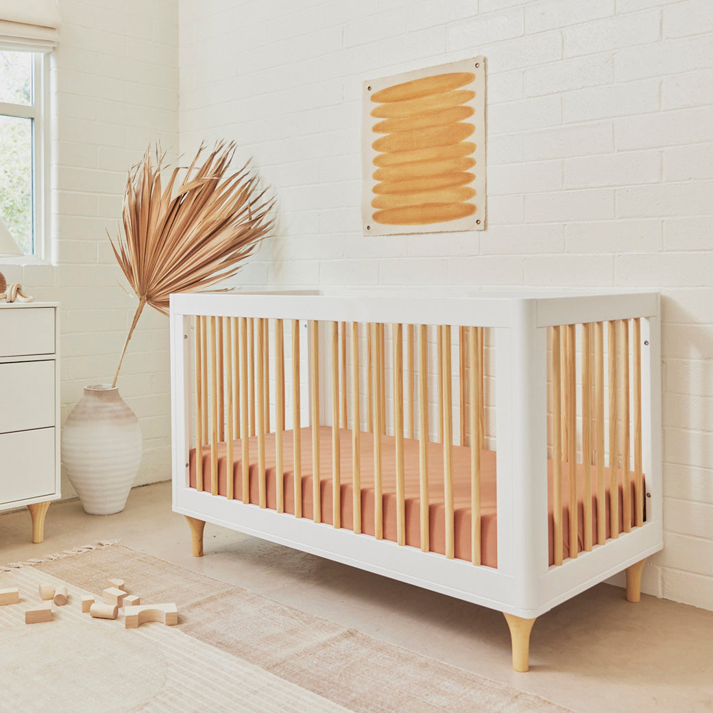 The Babyletto Lolly 3-in-1 Convertible Crib in a room  in -- Color_White