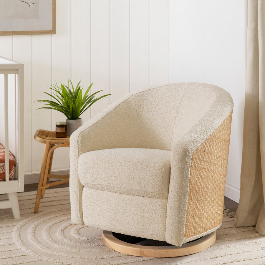 Nursery Chair With Ottoman Babyletto Tuba Glider Ivory Corduroy
