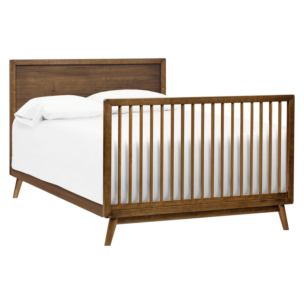 Babyletto's Palma 4-in-1 Convertible Crib as full-size bed in -- Color_Natural Walnut