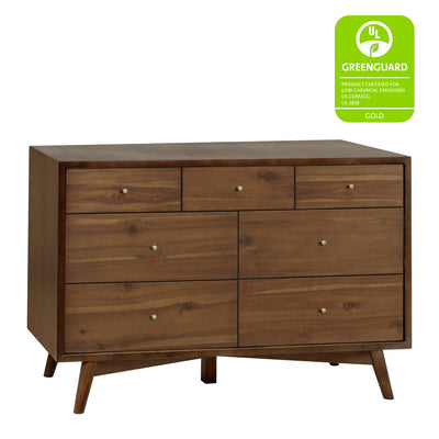 Babyletto's Palma 7-Drawer Assembled Double Dresser with GREENGUARD tag in -- Color_Natural Walnut