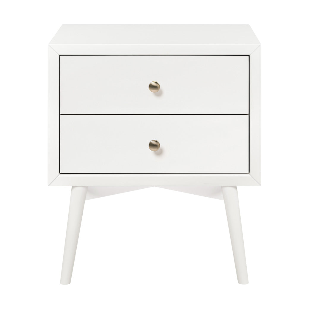 Front view of Babyletto's Palma Nightstand With USB Port in -- Color_Warm White
