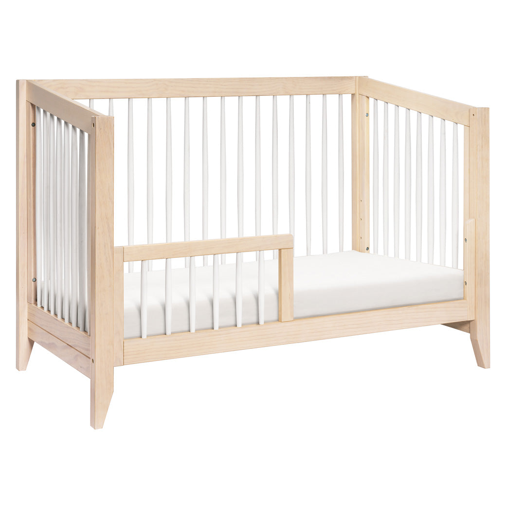 Babyletto's Sprout 4-in-1 Convertible Crib as toddler bed in -- Color_Washed Natural / White