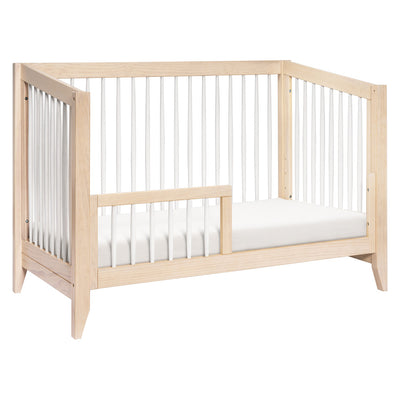 Babyletto's Sprout 4-in-1 Convertible Crib as toddler bed in -- Color_Washed Natural / White