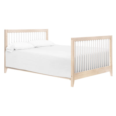 Babyletto's Sprout 4-in-1 Convertible Crib as full-size bed in -- Color_Washed Natural / White