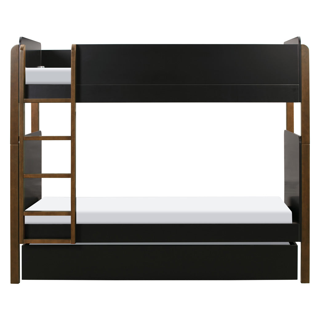 Front view of Babyletto's Universal Twin Storage Trundle Bed in -- Color_Black