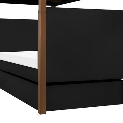 Closeup view of Babyletto's Universal Twin Storage Trundle Bed in -- Color_Black