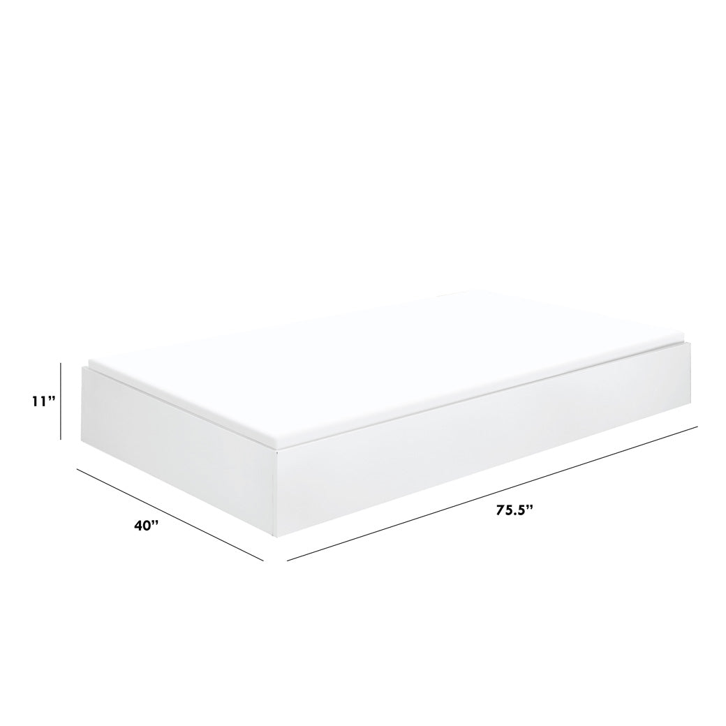 Dimensions of Babyletto's Universal Twin Storage Trundle Bed in -- Color_White
