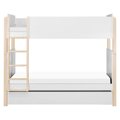 Front view of Babyletto's Universal Twin Storage Trundle Bed in -- Color_White