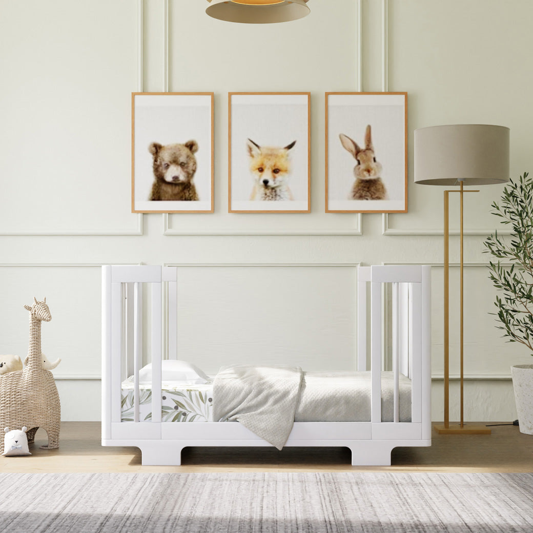 Babyletto's Yuzu 8-In-1 Convertible Crib With All Stages Conversion Kits as toddler bed in -- Color_White