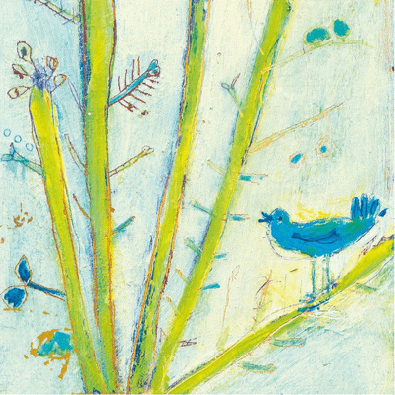 Blue Bird Left Panel Canvas