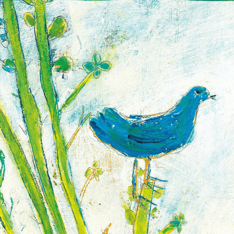 Blue Bird Right Panel Canvas