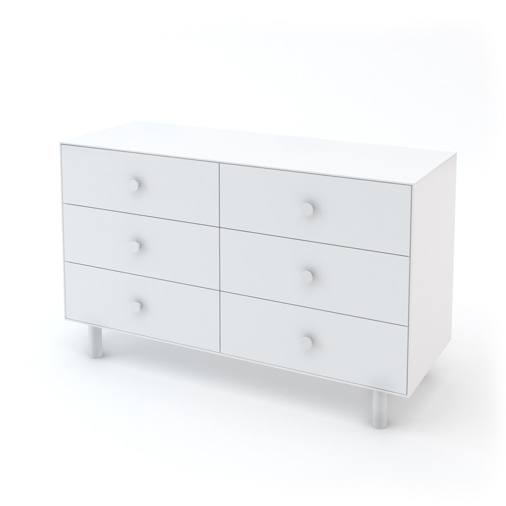 Oeuf 6 Drawer Dresser in -- Color_White with Classic Base