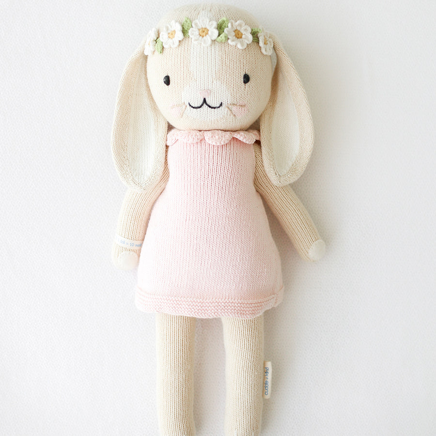 Cuddle + Kind Hannah The Bunny Hand-Knit Doll - Blush | Modern Nursery™