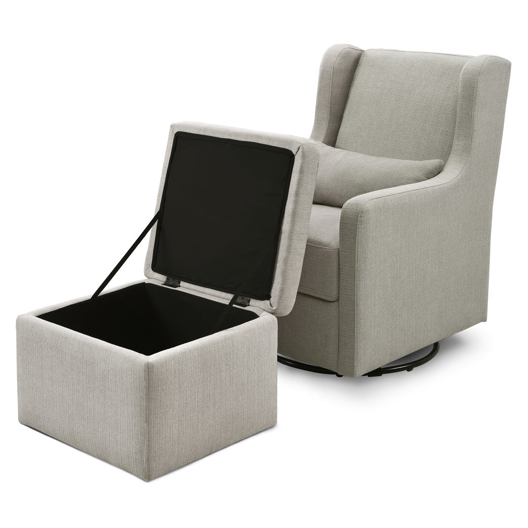 Adrian Swivel Glider With Storage Ottoman