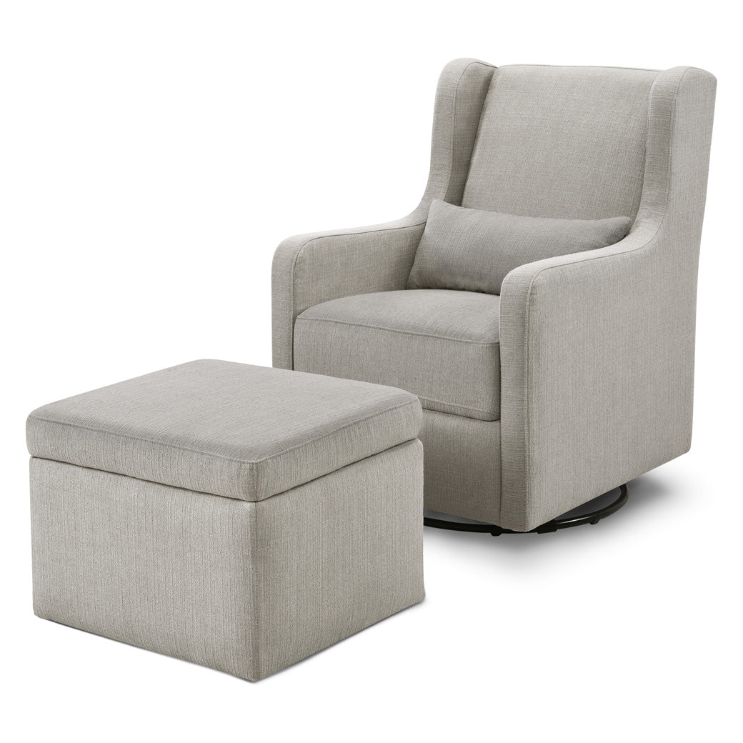 Adrian Swivel Glider With Storage Ottoman