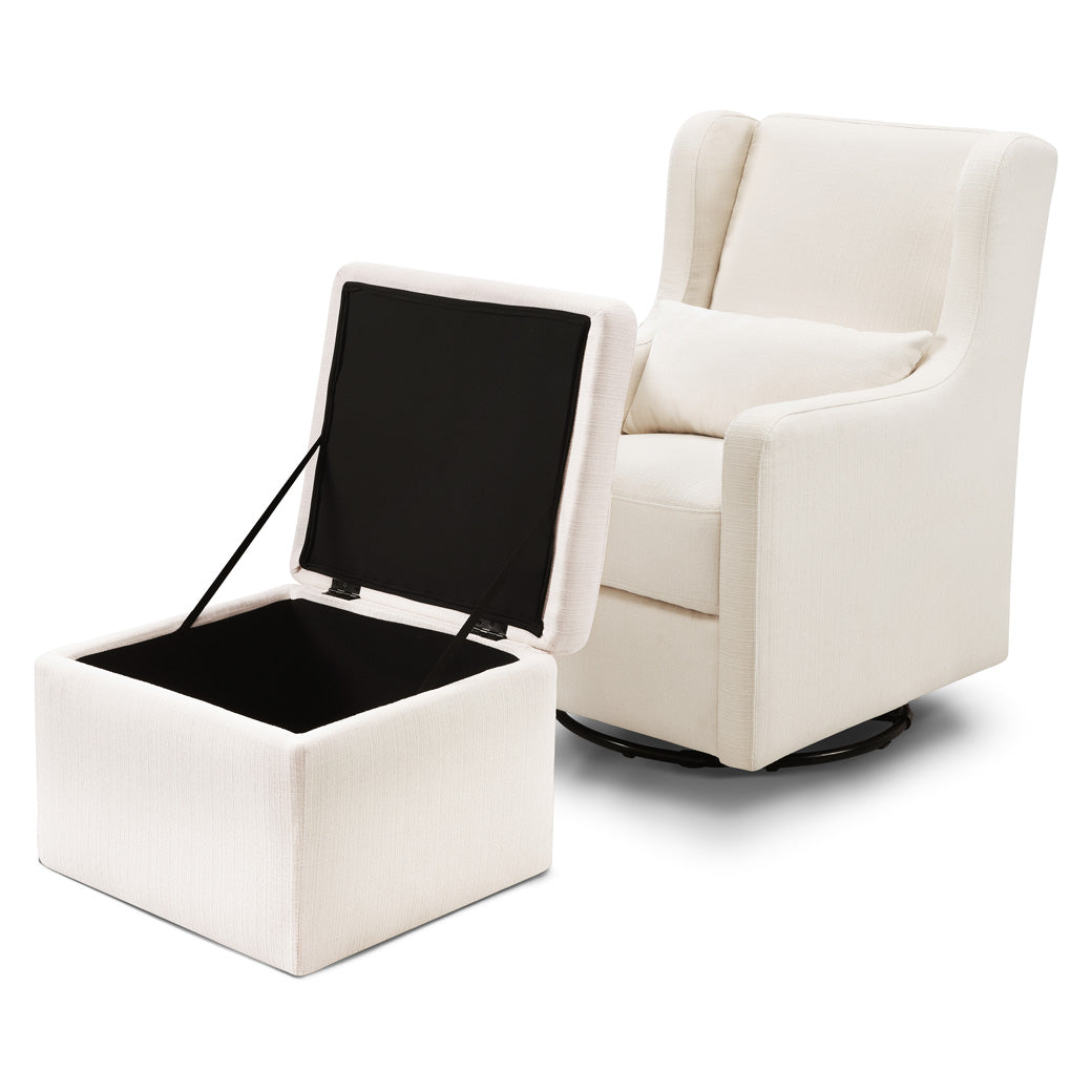 Adrian Swivel Glider With Storage Ottoman