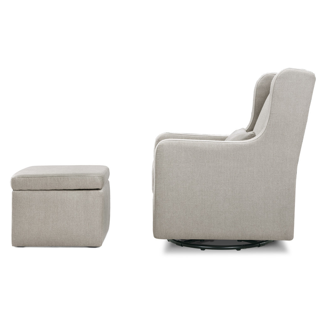 Adrian Swivel Glider With Storage Ottoman