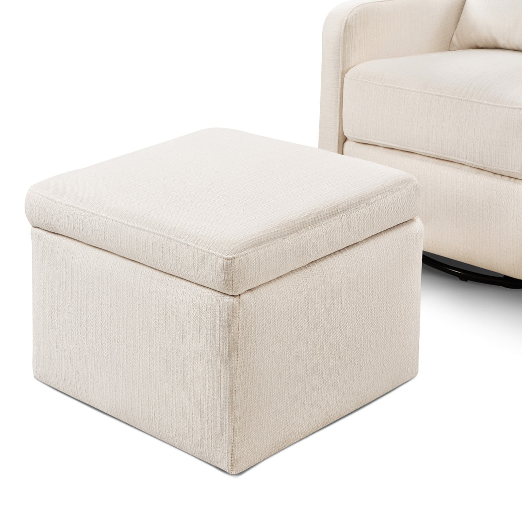 Adrian Swivel Glider With Storage Ottoman