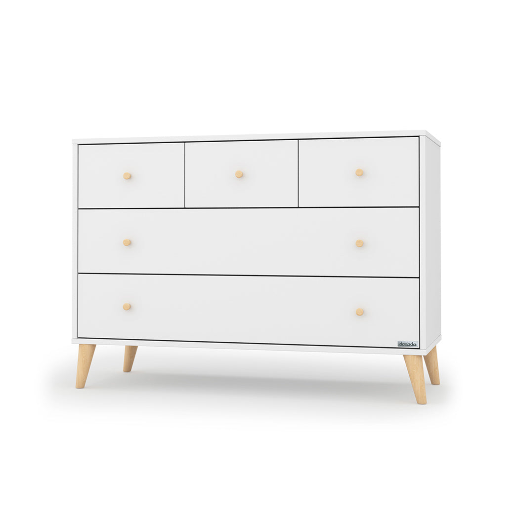 Dadada Austin 5-Drawer Dresser in -- Color_White/Natural