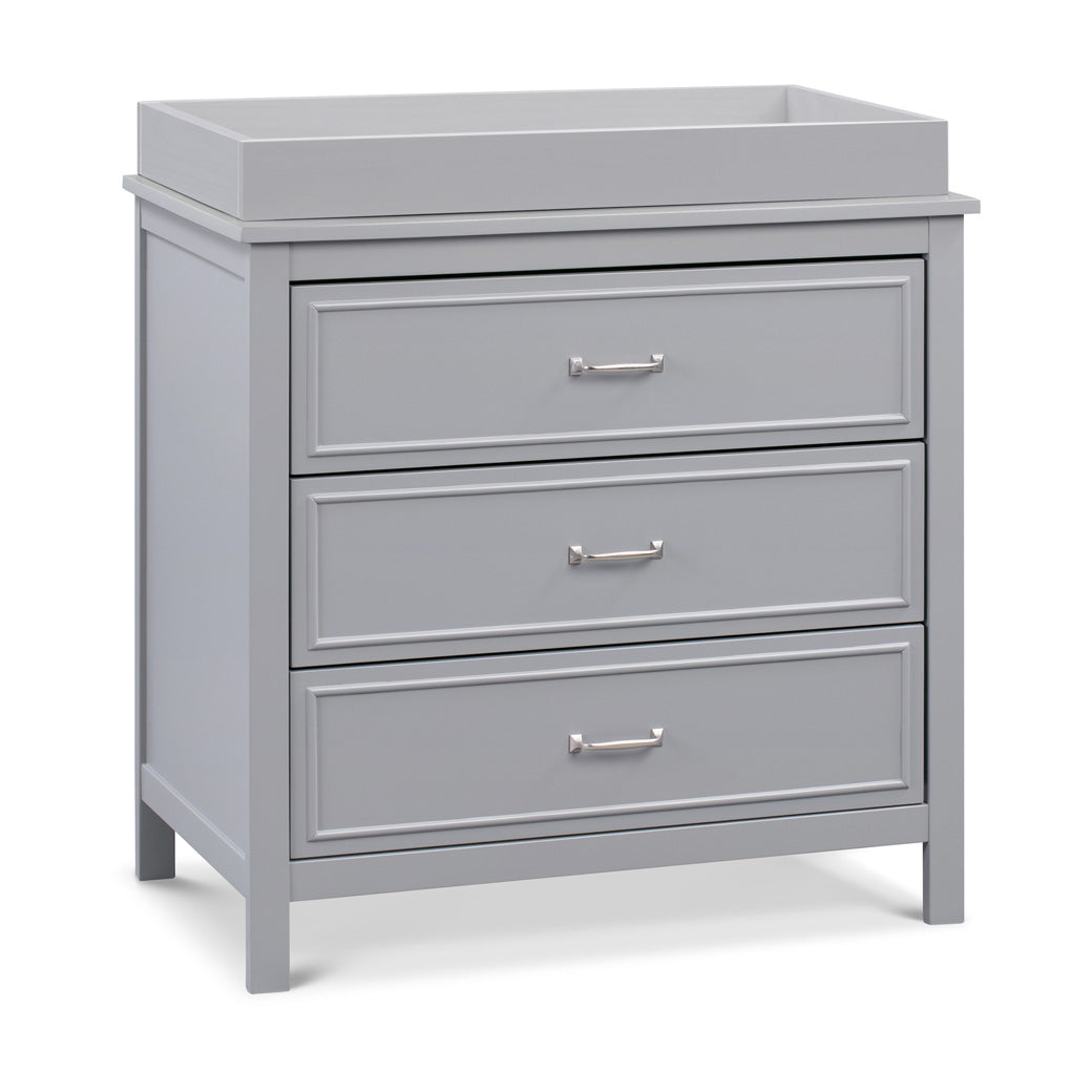 The DaVinci Charlie 3-Drawer Dresser with changing tray in -- Color_Grey