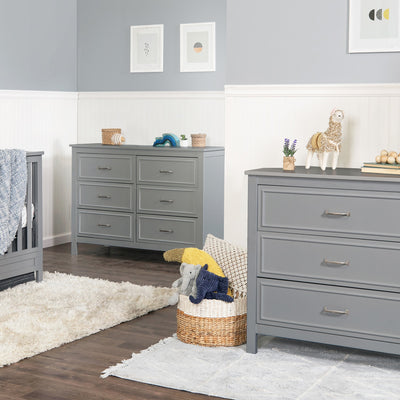 Lifestyle photo of The DaVinci Charlie 3-Drawer Dresser in -- Color_Grey