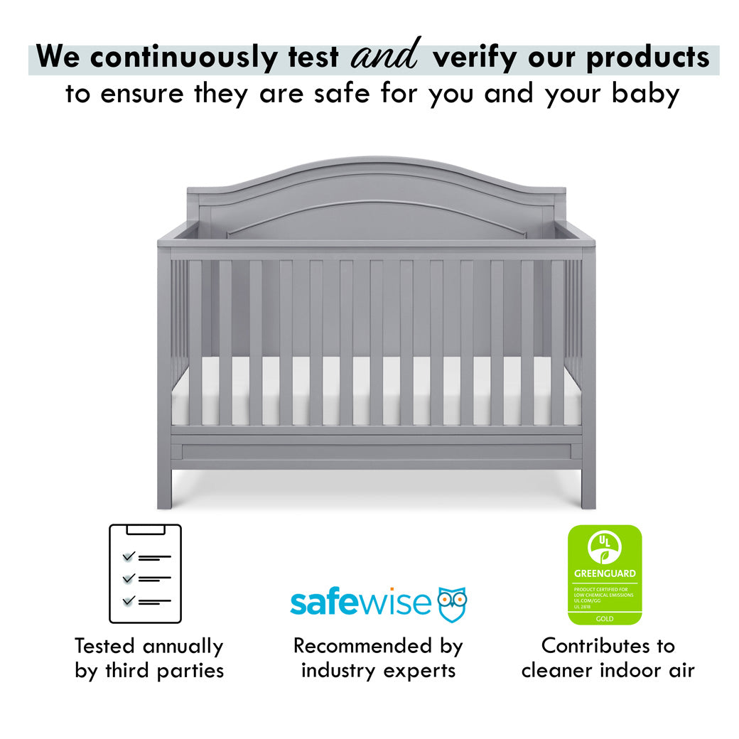 The DaVinci Charlie 4-in-1 Convertible Crib certifications in -- Color_Grey